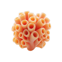Tube Coral Colony 3D Icon - Marine Life Design