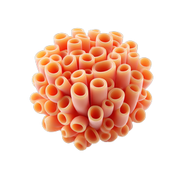 Realistic Tube Sponge Marine Icon | 3D Coral Cluster