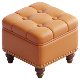 Stylish Tufted Ottoman Icon for Home Decor