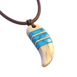 Turquoise Inlaid Claw Pendant Necklace Icon