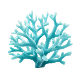 Turquoise Coral Reef 3D Icon - Marine Life Collection