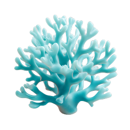Turquoise Coral 3D Icon - Ocean Marine Life
