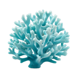 Realistic Turquoise Coral Reef 3D Icon | Marine Nature Design