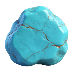 Turquoise Gemstone Stone 3D Icon | Premium Mineral