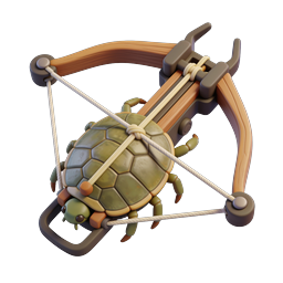 Turtle Caught in Trap 3D Clay Icon