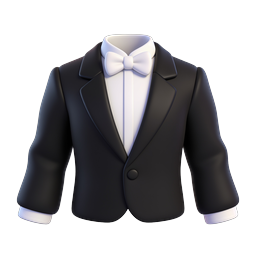 Tuxedo Jacket Icon - Formal Suit & Bow Tie Graphic