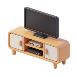 Modern TV Stand Icon for Home Decor Projects
