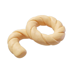 Ícone 3D de comida Nó de massa trançada