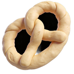 Twisted Pretzel Icon - Realistic 3D Bakery Food