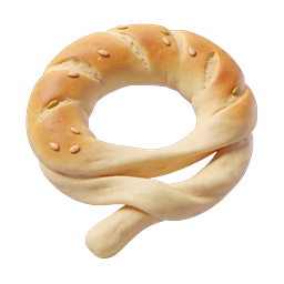 Ícone de Pretzel Torcido - Lanche de Padaria 3D Realista