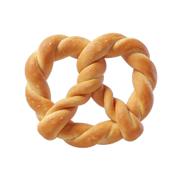Ícone de Pretzel 3D Realista - Padaria e Lanches