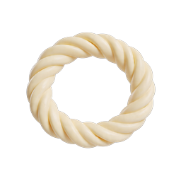 Twisted Rope Ring 3D Icon - Cream Clay Style