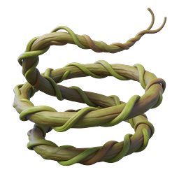 Twisted Vine Spiral Plant Tendril 3D Icon