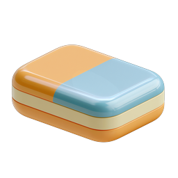 Two-Tone Soap Bar 3D Icon | Hygiene & Personal Care