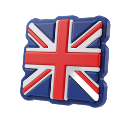UK Union Jack Flag Clay 3D Icon - British Country Symbol