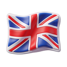 UK Union Jack Flag Icon | 3D Glossy British Flag