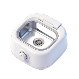Ultrasonic Cleaner Appliance 3D Icon