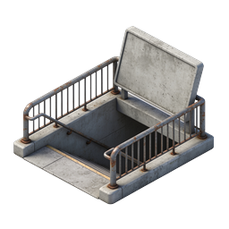Icona 3D Ingresso scala sotterranea