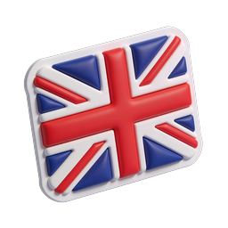 Union Jack British Flag 3D Clay Icon for UK Content