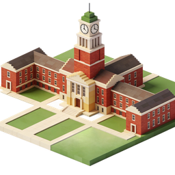 Charming School Building Icon for Educational Content