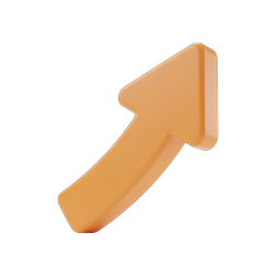 3D Upward Arrow Icon for Growth and Progress