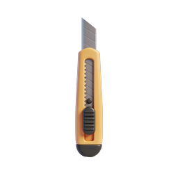 Utility Knife 3D Icon - Box Cutter & Cutting Tool