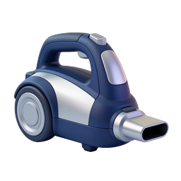 Modern 3D Vacuum Cleaner Icon for Cleaning Apps