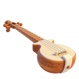 Traditional Indian Veena Musical Instrument Icon