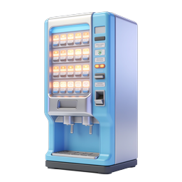 Modern Vending Machine 3D Icon for Smart Commerce