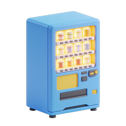 Vending Machine Icon | Clay Rendered Snack Dispenser
