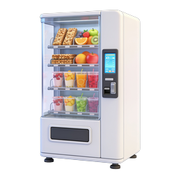 Modern Vending Machine Icon - 3D Snack Dispenser