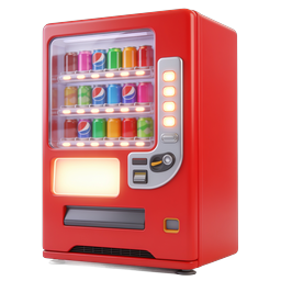 Red Vending Machine Icon - 3D Soda Dispenser Graphic