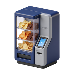 Vending Machine Icon - 3D Snack Dispenser Illustration