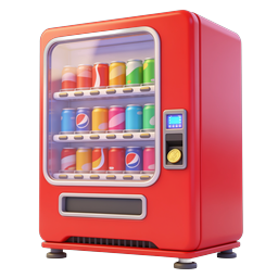 Vending Machine Icon - 3D Beverage Dispenser Graphic