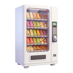 Vending Machine Snacks 3D Icon - Colorful Snack Dispenser