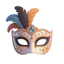 Ornate Venetian Masquerade Mask with Feathers and Gems