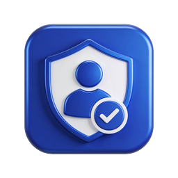Verifiziertes Benutzer-Schild-Icon - 3D-Sicherheitsauthentifizierung