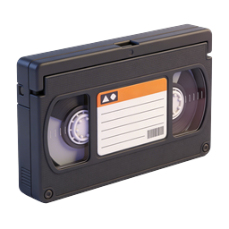 VHS Cassette Tape Icon - Retro Vintage Video