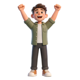 Joyful Victory Celebration Icon for Your Design Needs