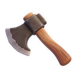 Viking Axe 3D Icon - Wooden Handle Steel Blade