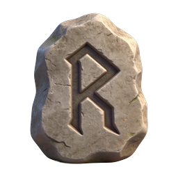 Icona di pietra runica vichinga – antica runa norrena 3D