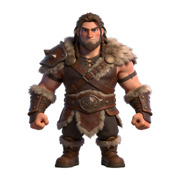 バイキング戦士3Dキャラクターアイコン - 北欧ファイターアバター