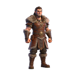 Viking Warrior 3D Character Icon - Norse Fantasy Game Asset