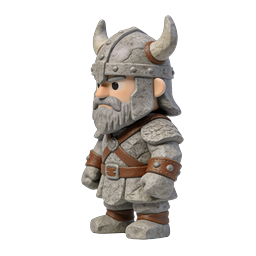 Viking Warrior Clay 3D Character Icon