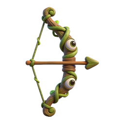 Vine Bow and Arrow 3D Icon - Enchanted Forest Weapon