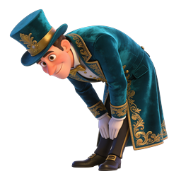 Vintage Bellhop Doorman 3D Character Icon