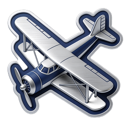 Icona biplano vintage - Aviazione 3D realistica