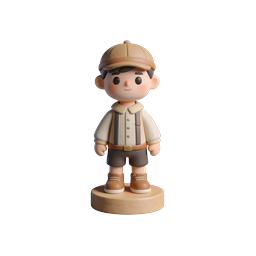 Figurine garçon vintage – icône clay 3D