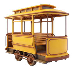 Icono de teleférico vintage - Ilustración 3D clásica de transporte