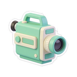 Vintage Camera Icon - Retro Film Photography 3D
